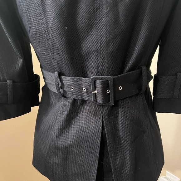 Ann Taylor LOFT Black Back Belted Jacket Sz 4 EUC - Picture 3 of 6